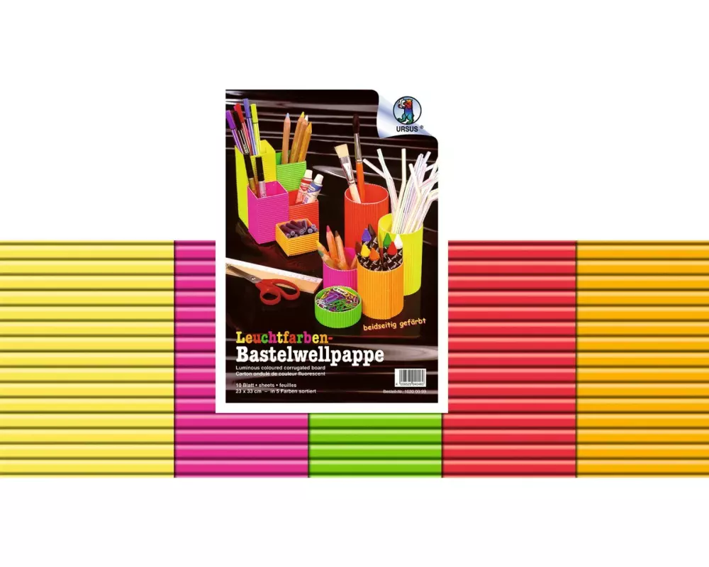 URSUS Wellpapier Leuchtfarben 260 g/m² 23 x 33 cm