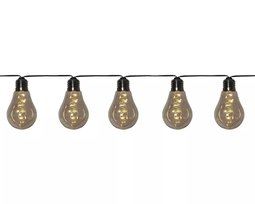 Star Trading Lichterkette Vintage Glow 360 cm, Schwarz