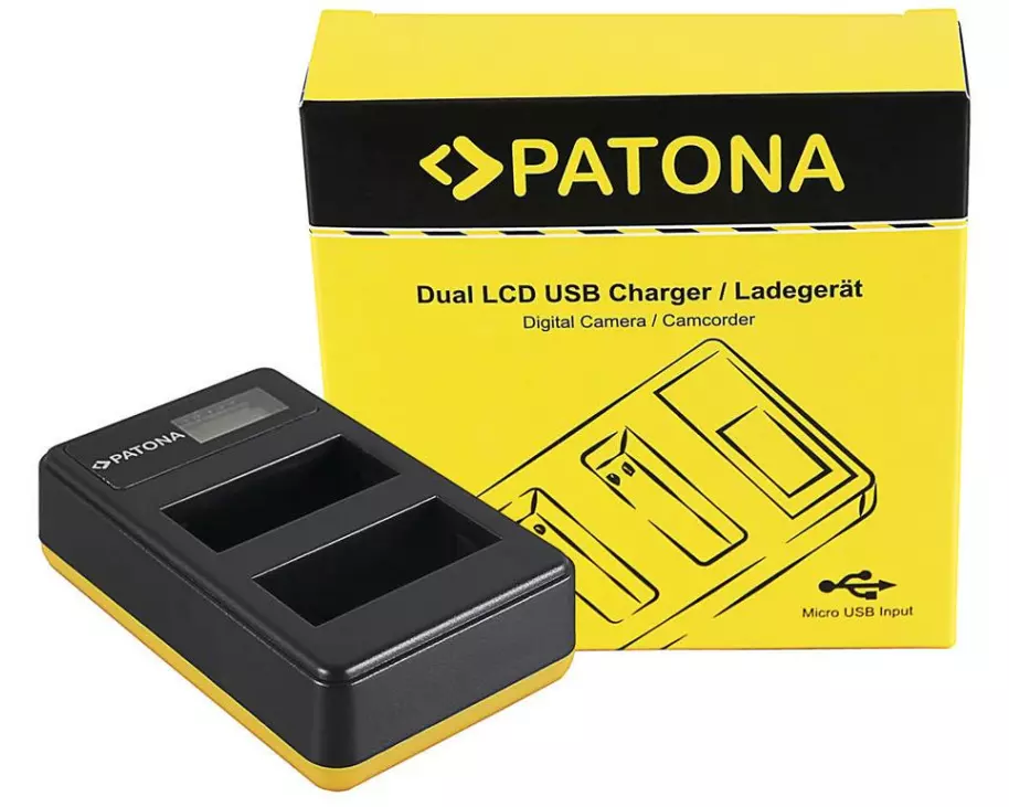 Patona Ladegerät Dual LCD USB Canon LP-E8