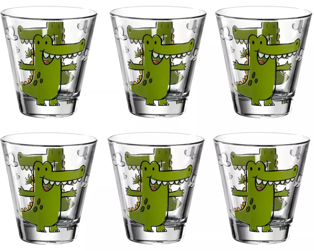 Leonardo Kindertrinkglas Bambini Krokodil, 215 ml, 6 Stück