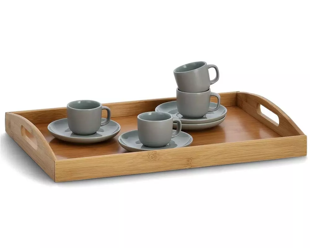 Zeller Present Serviertablett Bambus Braun