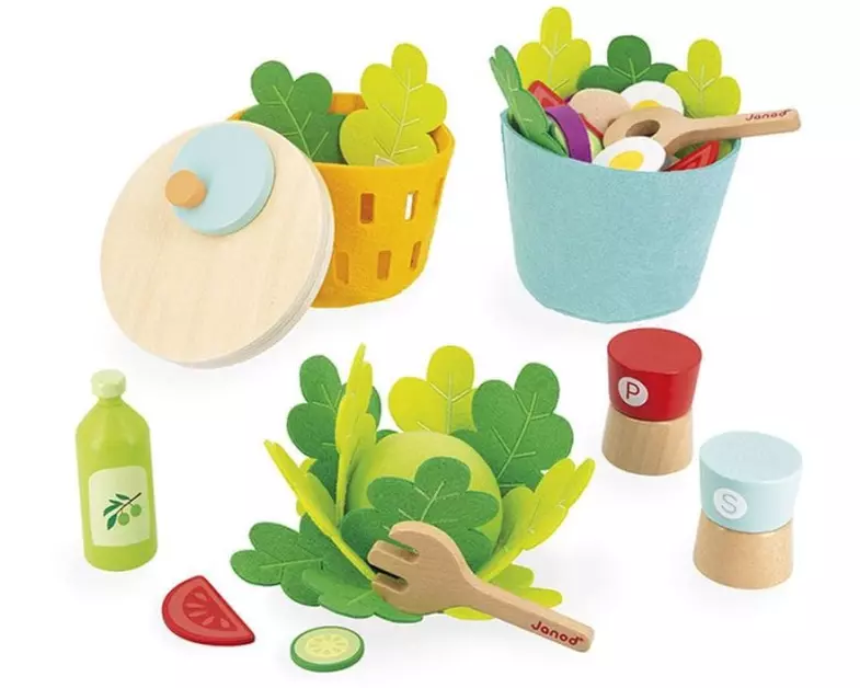 Janod Salat Set und Zubehör 30-teilig