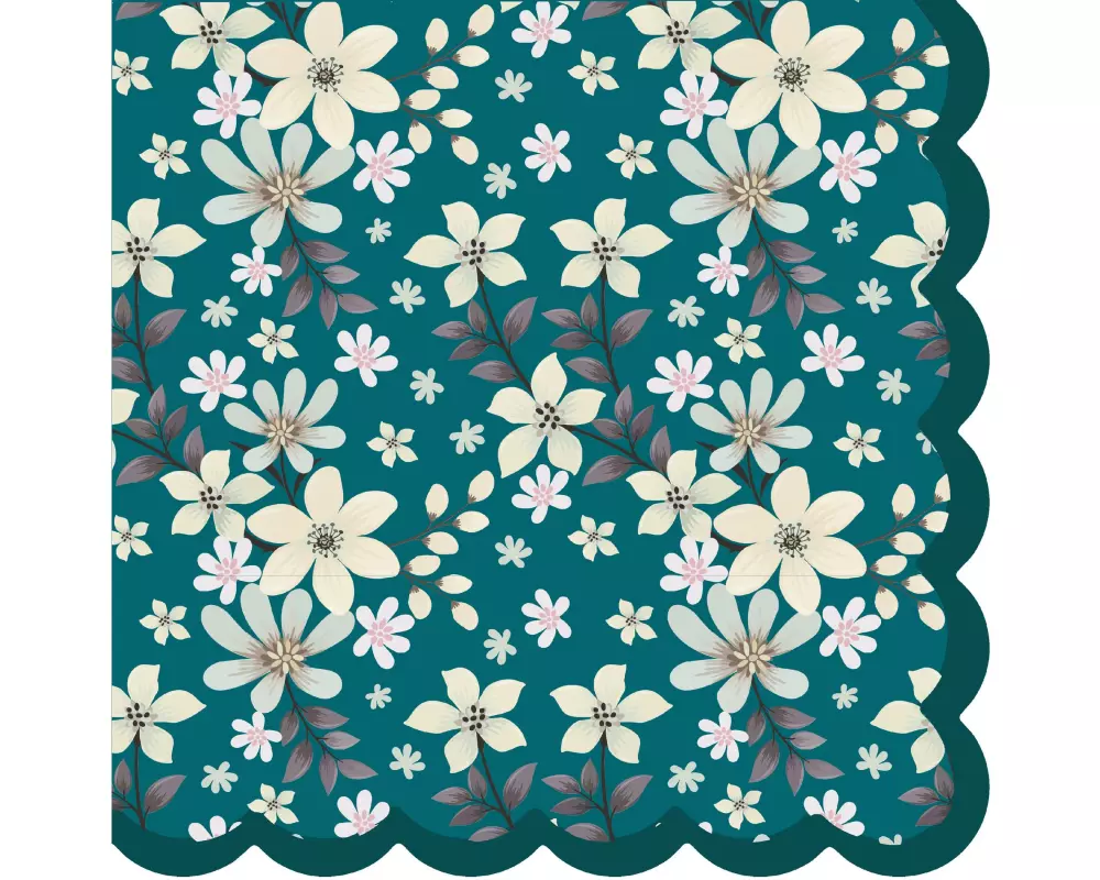 Paper + Design Papierservietten Blossom Bliss 33 cm x 33 cm, 20 Stück, Blau