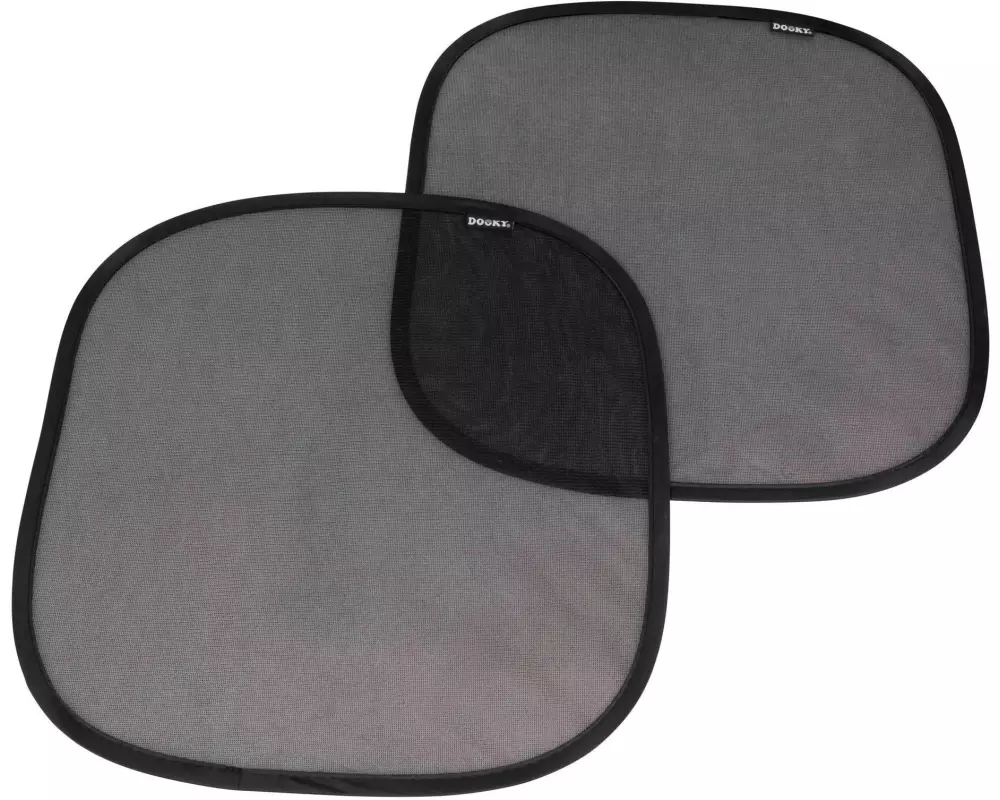 Dooky Sonnenblende Schwarz 2er-Pack, 42 x 39 cm