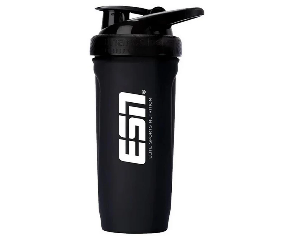 ESN Smart Shaker Edelstahl, 700 ml, Schwarz