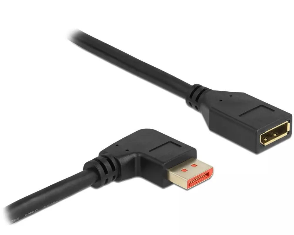 Delock Verlängerungskabel Rechts gewinkelt DisplayPort, 2 m