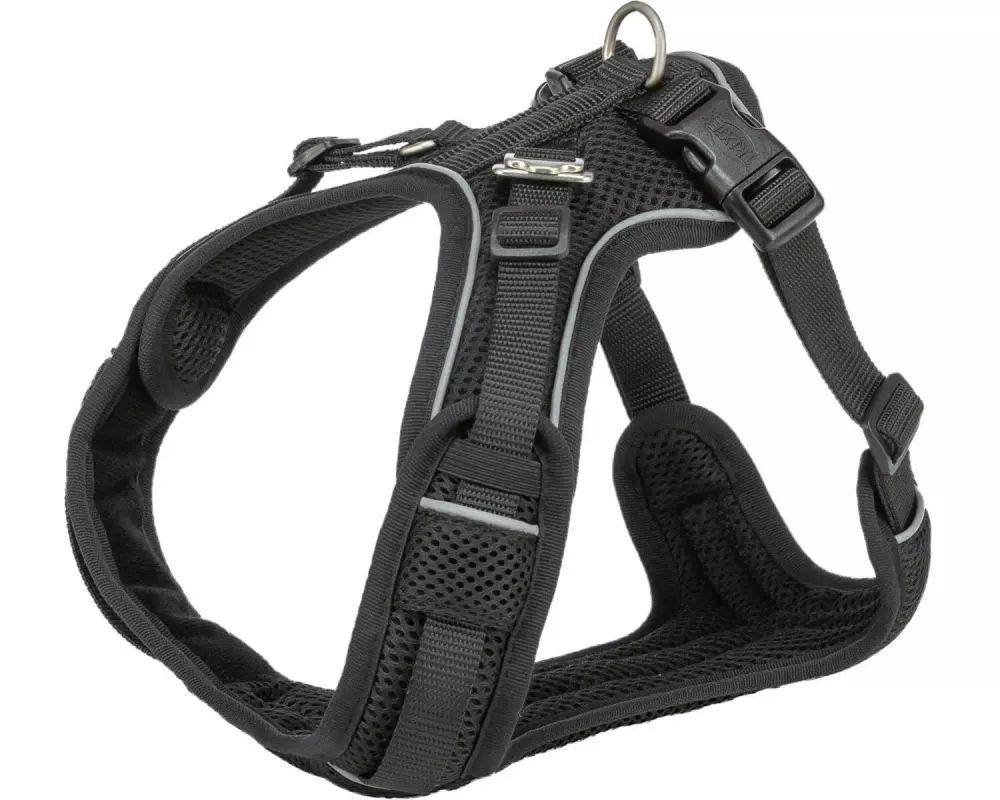 Trixie Premium FlexMesh Geschir XS-S, Schwarz