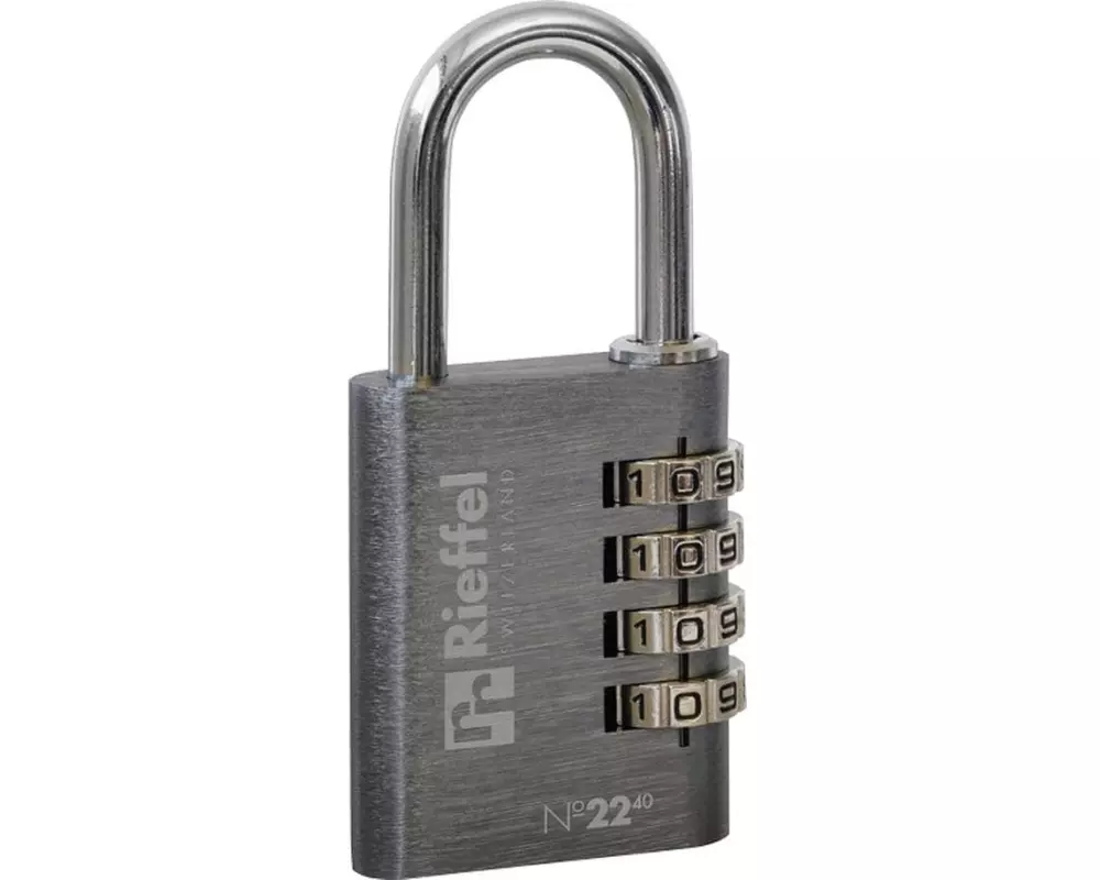 Rieffel Vorhängeschloss Aluminium Nr. 22 Grau Aluminium