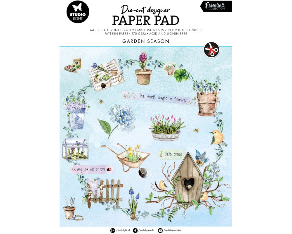 SIZZIX Designblock A4 DCPP143 Garden season 32 Blatt