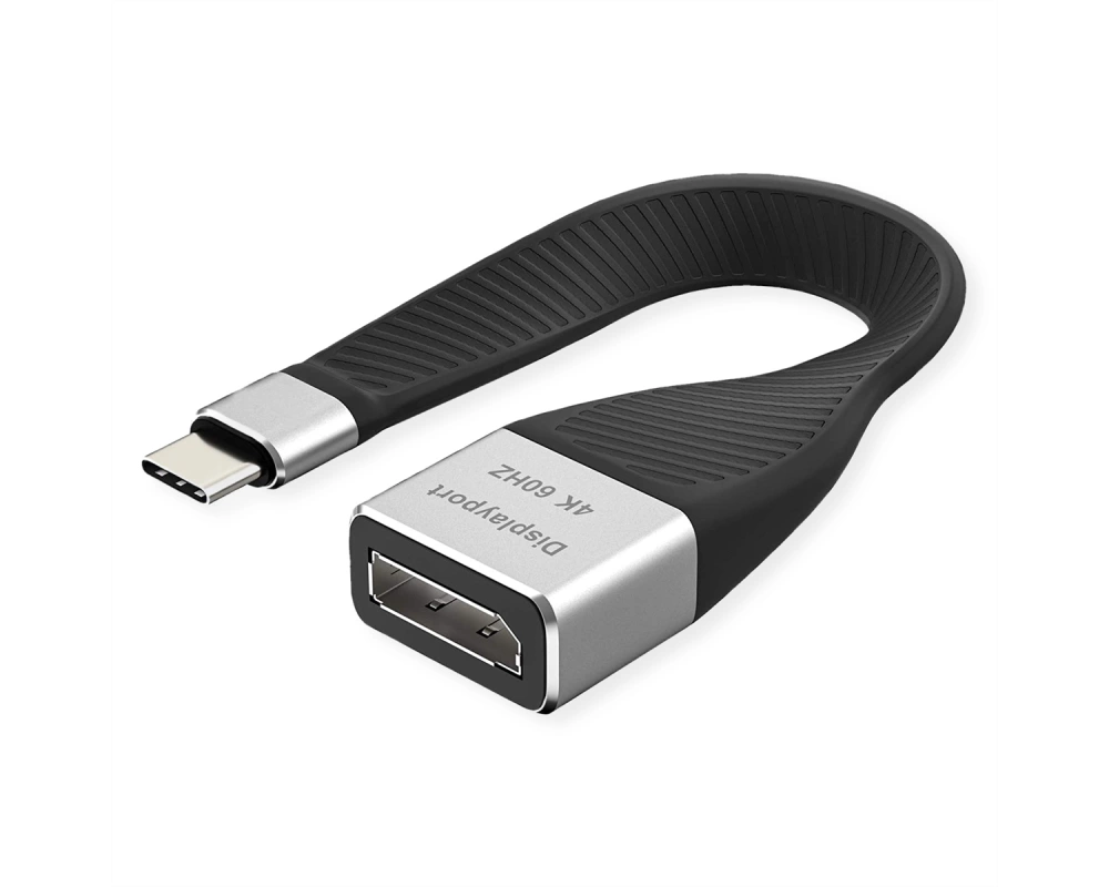 ROLINE Display Adapter USB Typ C - DP, ST/BU, 0,13 m