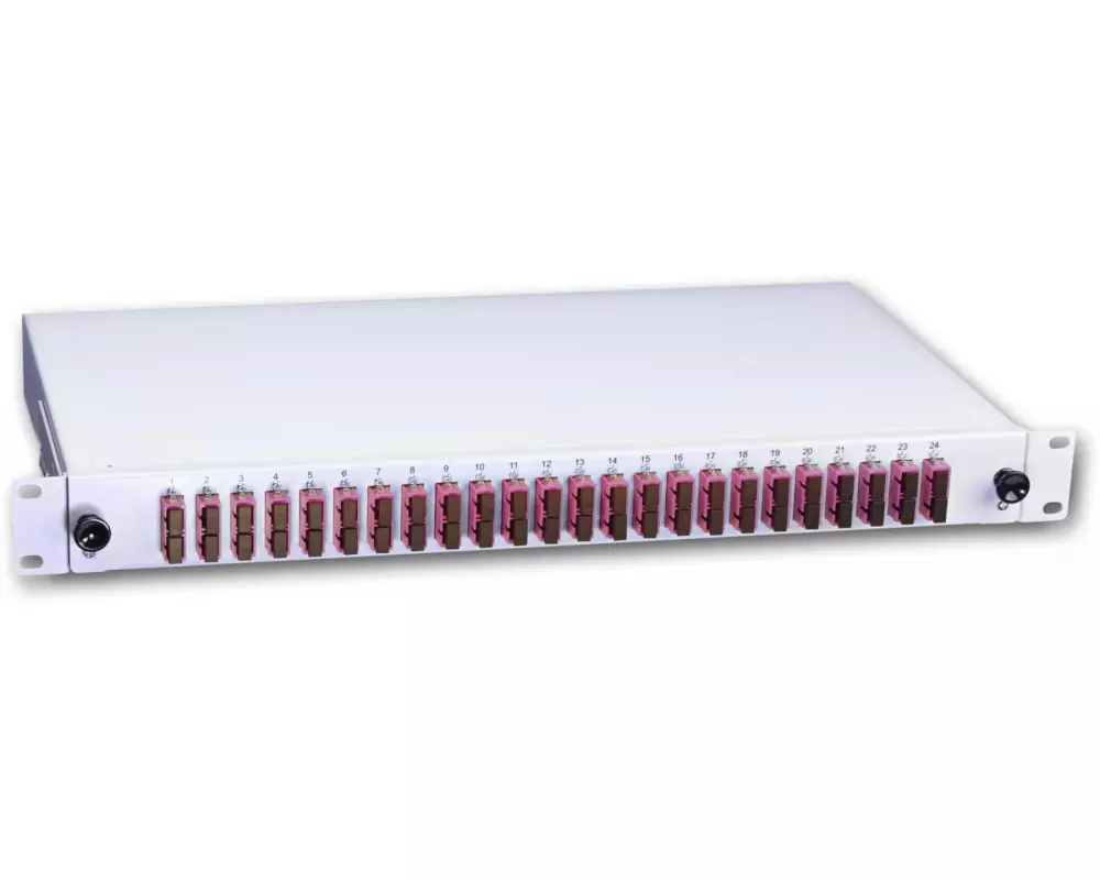 Lightwin Spleissbox 48 Fasern, 24x DSC MM, 50/125µm OM4 Pigtail