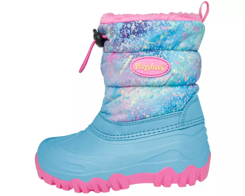 Playshoes Winter-Bootie Regenbogen Gr. 28/29, Türkis