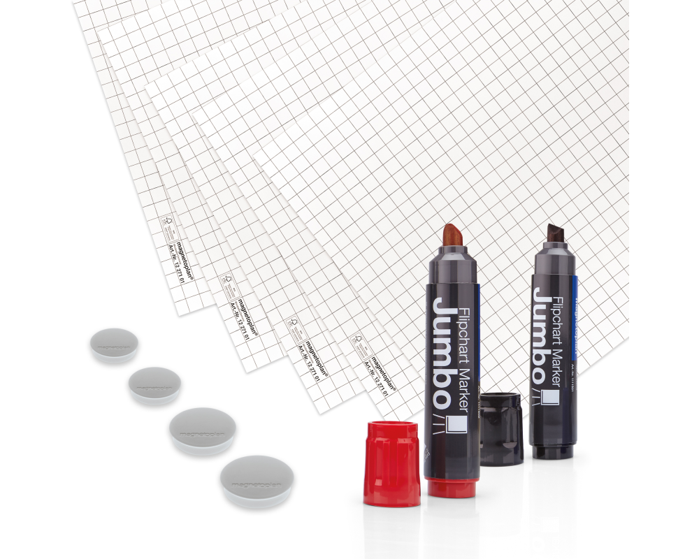 MAGNETOPLAN Flipchart Starter Kit 1227302 4-teilig