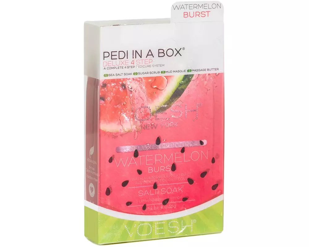 voesh new york Pedi in a Box Deluxe 4 Step Watermelon Burst 1 Stück