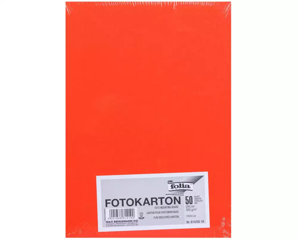 Folia Fotokarton A4, 300 g/m², 50 Blatt, Hibiscus