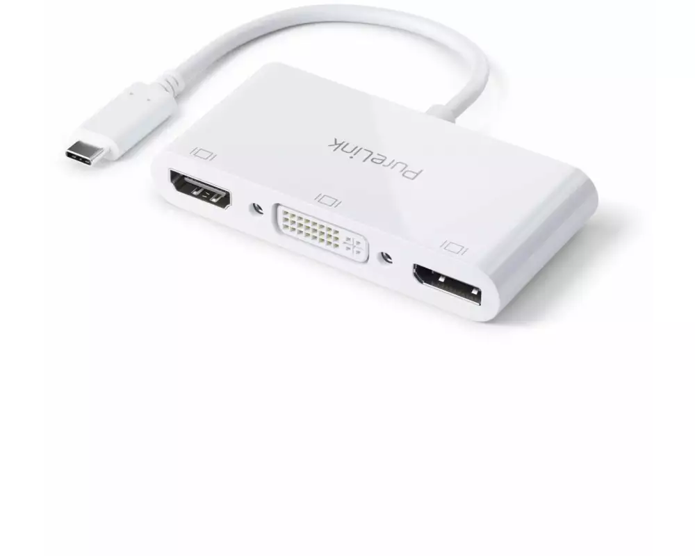 PureLink Multiadapter IS250 USB Type-C - HDMI/DVI/DP, Weiss