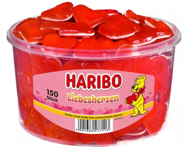 Haribo Gummibonbons Liebes-Herzen 150 Stück