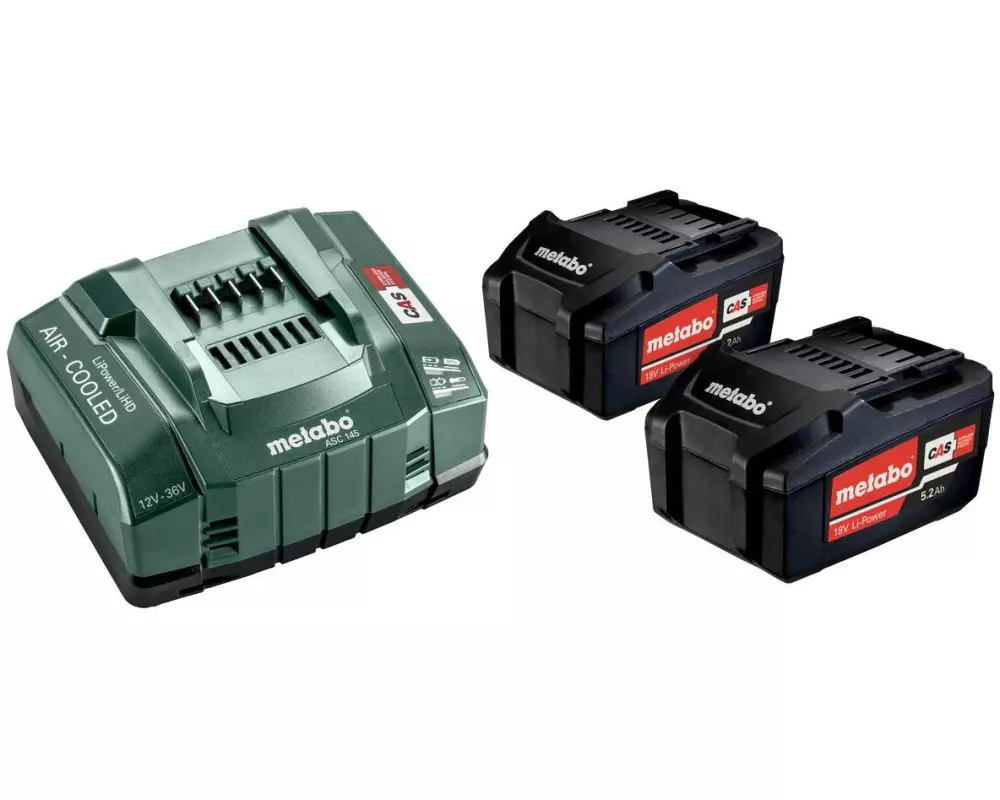 Metabo Akku und Ladegerät Basis-Set 2 x 5.2 Ah