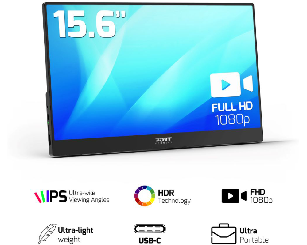 PORT NOMAD Port.Monitor 15,6 Zoll 902101 FullHD,nonTouch, 60Hz