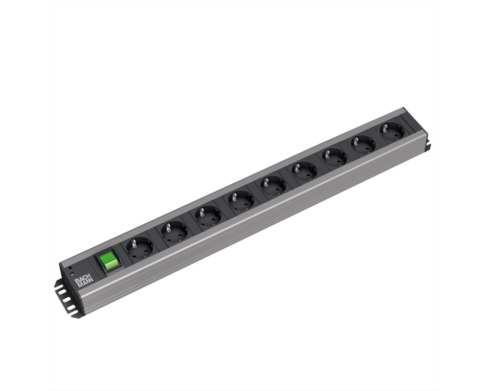 BACHMANN Handwerkerleiste 9x Schutzkontakt, Schalter, 2 m