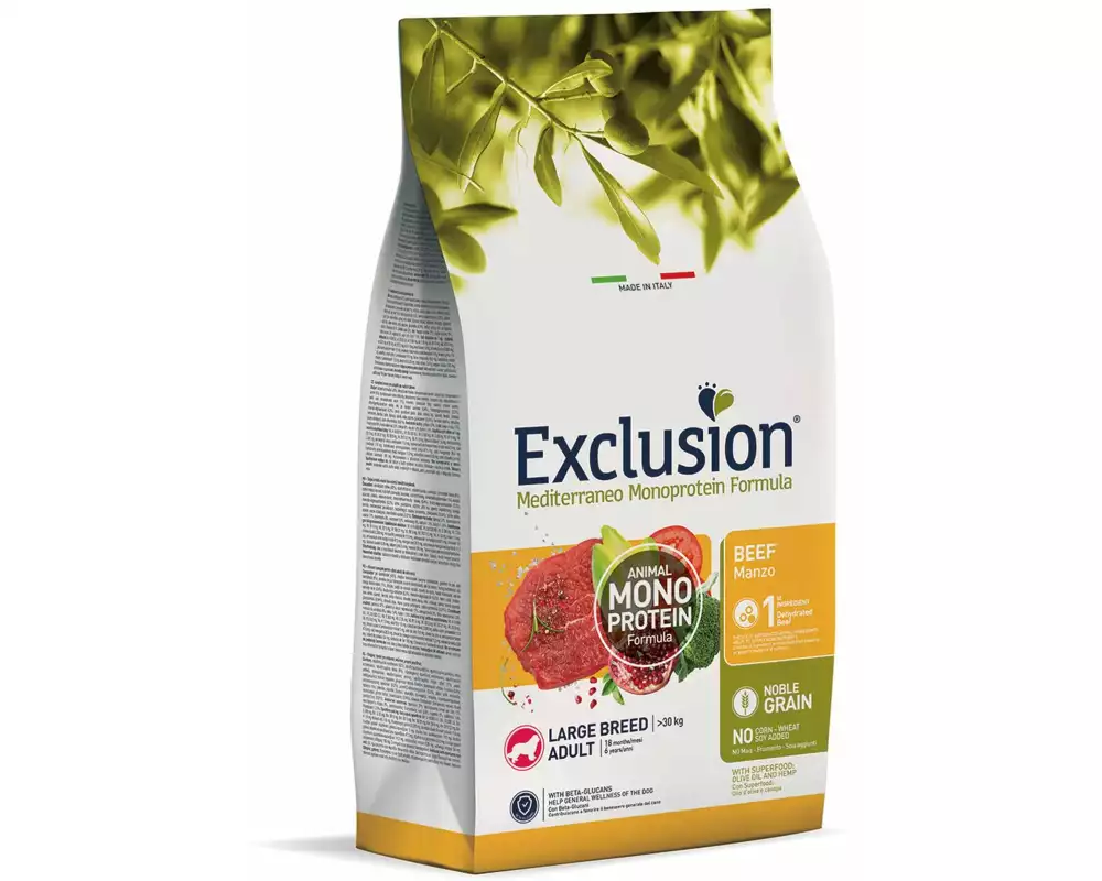 Exclusion Trockenfutter Adult Large Beef, 12 kg