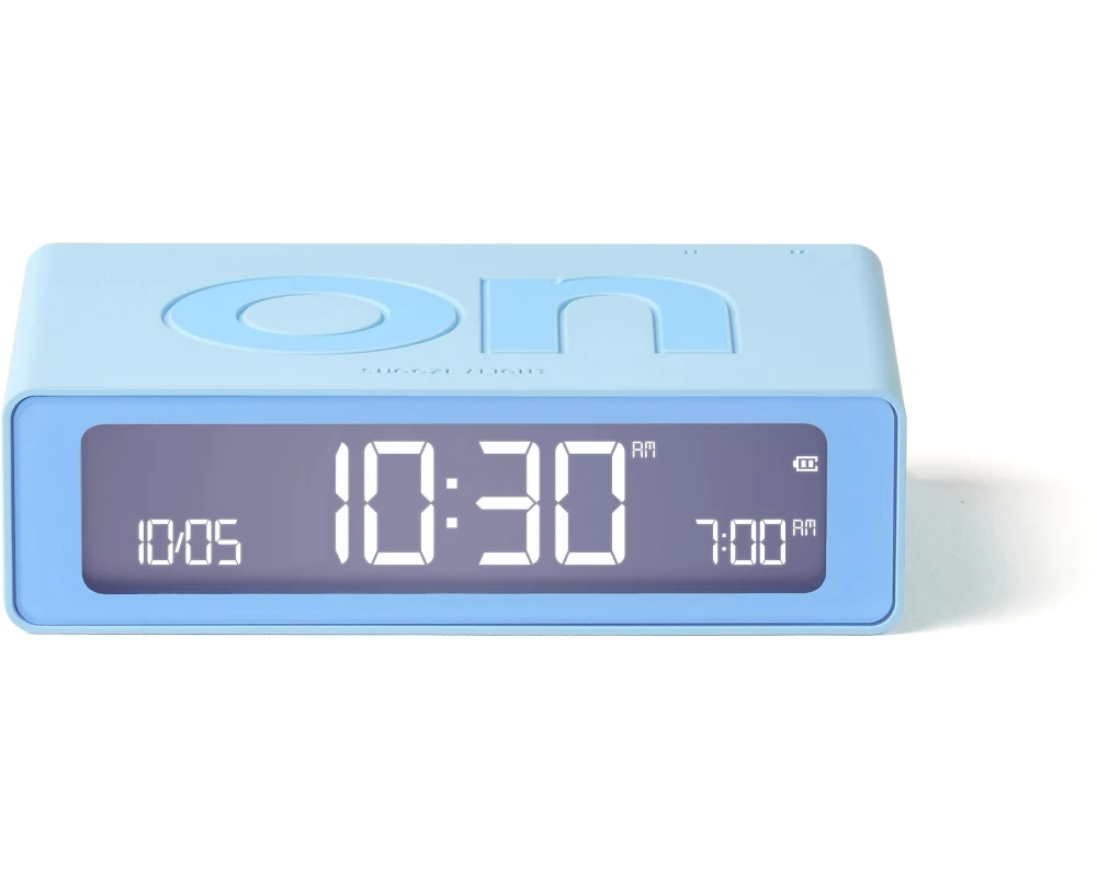 Lexon Digitalwecker Flip Mini Hellblau