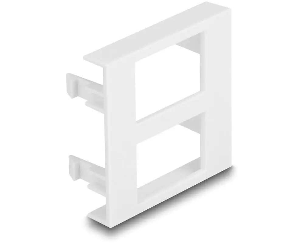 Delock Easy 45 Modulblende 2x Rechteck-Ausschnitt 5 Stück, Weiss