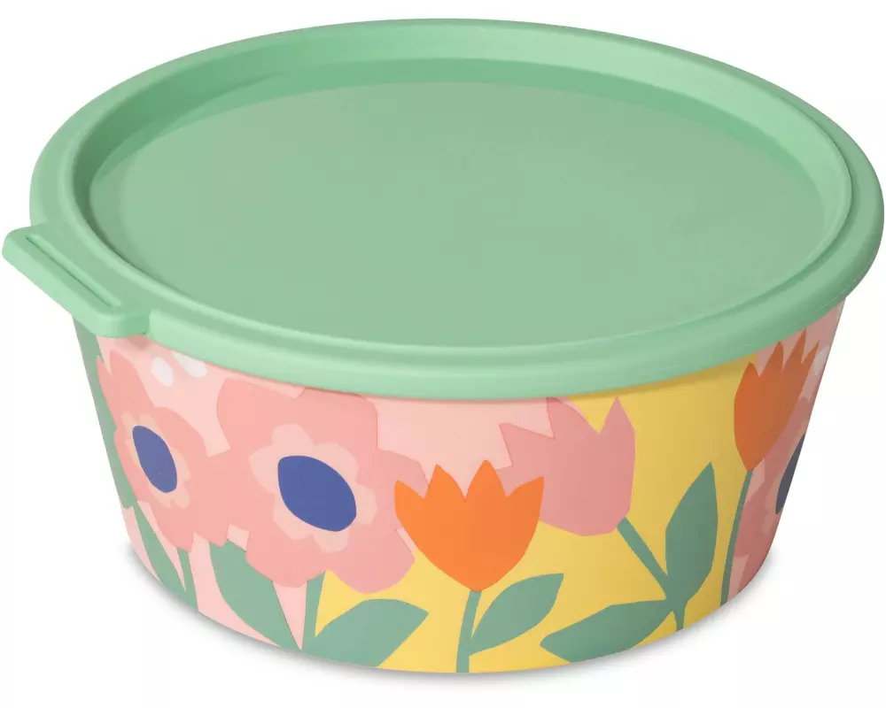 Koziol Schüssel Nora Blooms mit Deckel 2.2 l, Mehrfarbig
