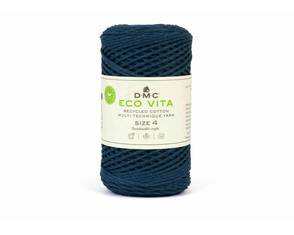 DMC Baumwollgarn Eco Vita 4 Petrol
