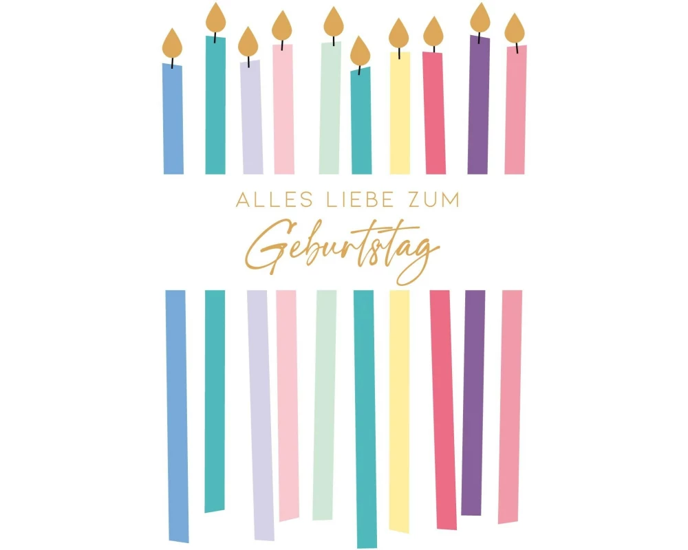 ABC Glückwunschkarte Geburtstag 12.5 x 17.6 cm