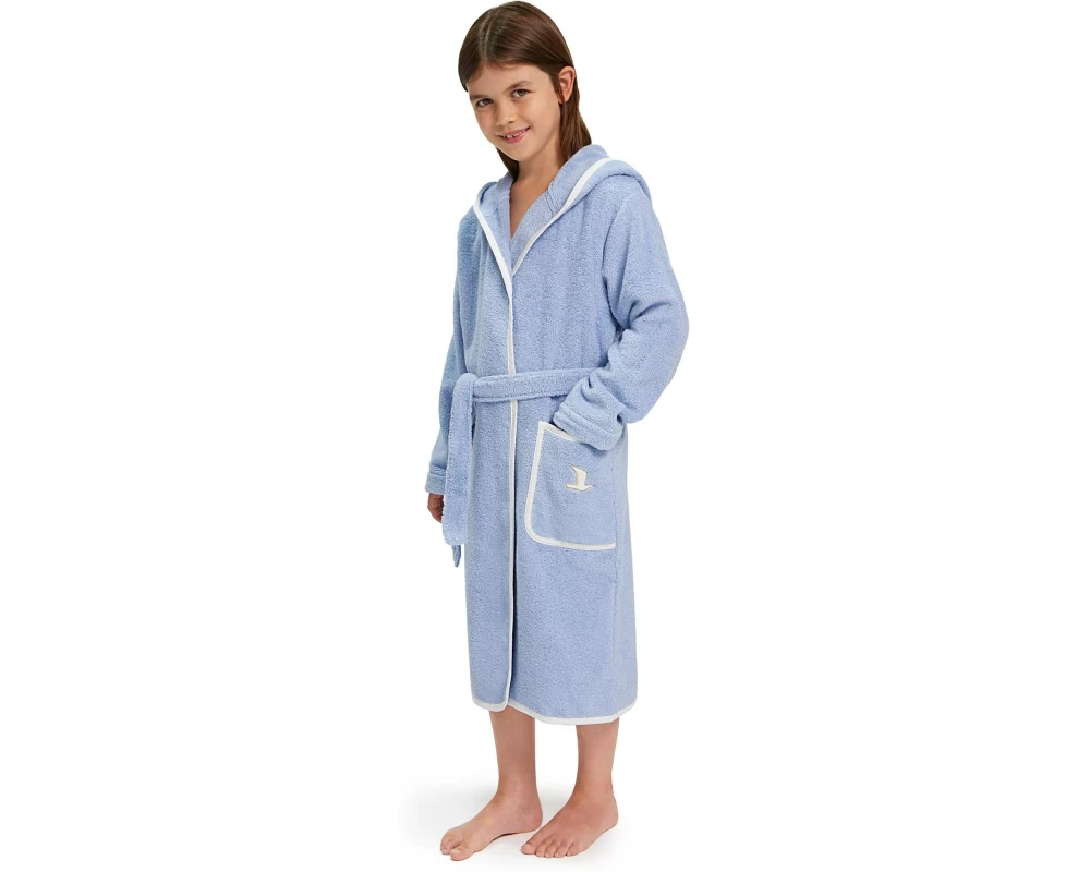 Möve Kinderbademantel Soft Hug Grösse 128, Aqua