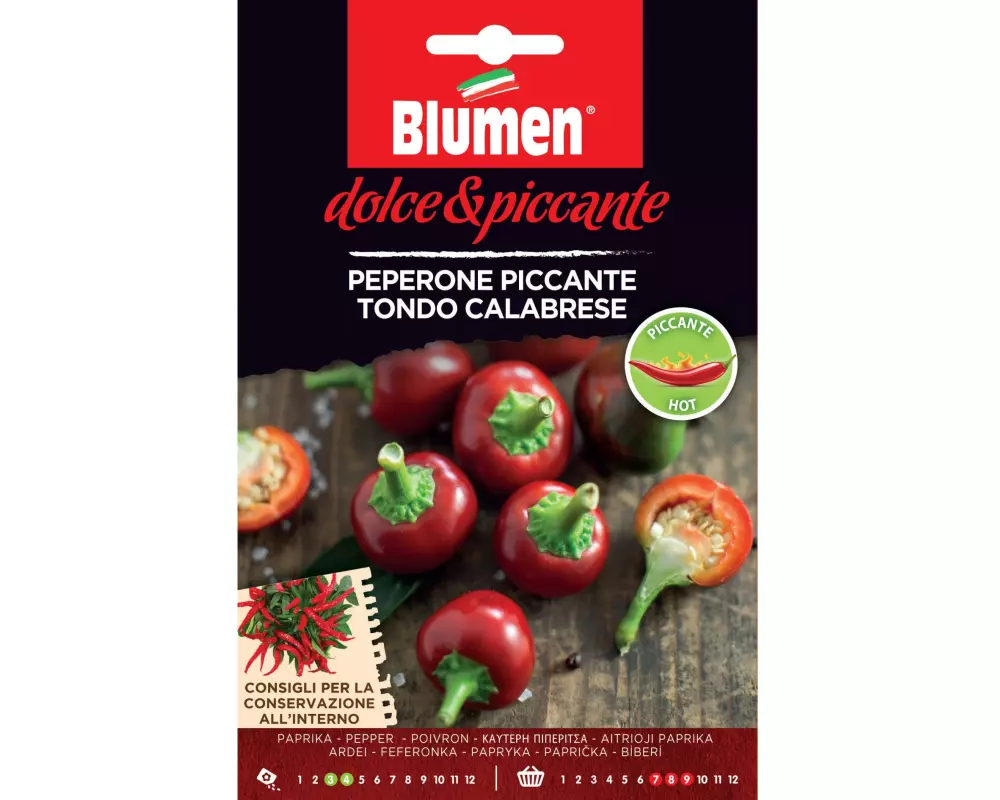 Blumen Samen Paprika Piccante Tondo Calabrese