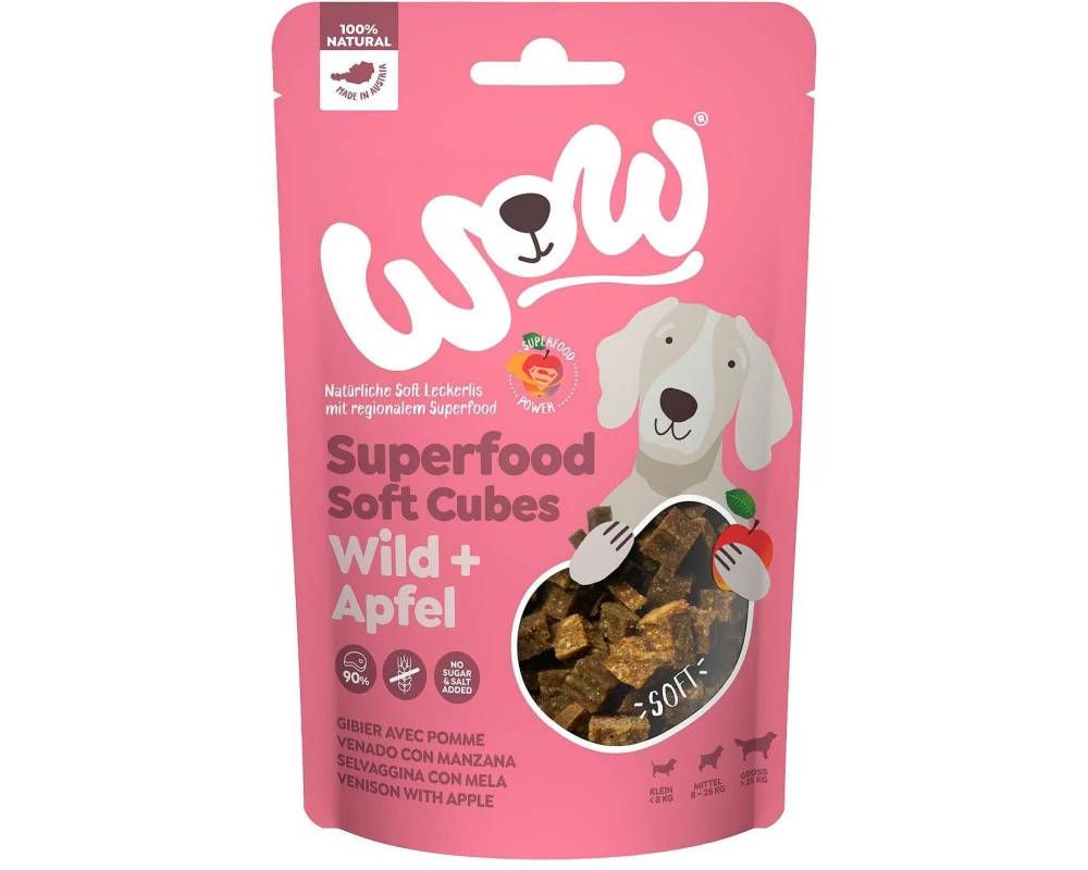 WOW Superfood Soft Cubes Wild mit Apfel, 150 g
