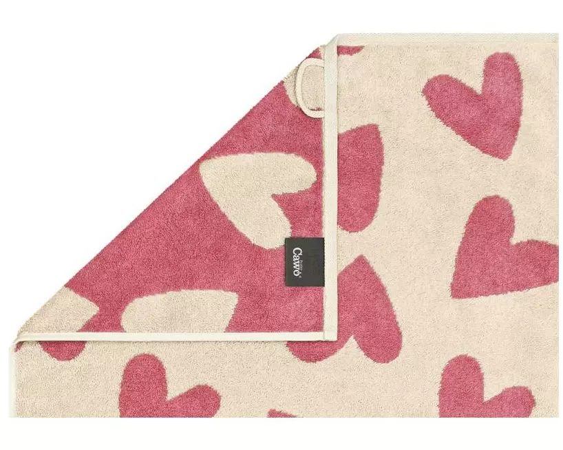 Cawö Handtuch Heart Beats 50 x 100 cm, Pink