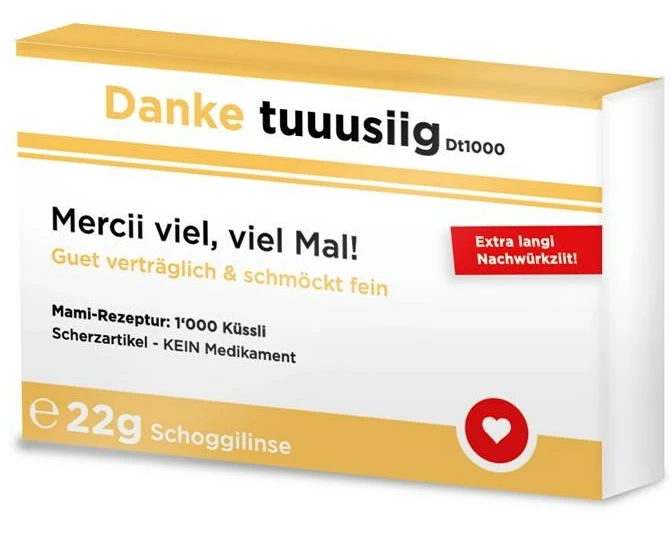 Trend Import Scherztabletten Danke tuuusiig-Pille 22 g, aus Schokolade