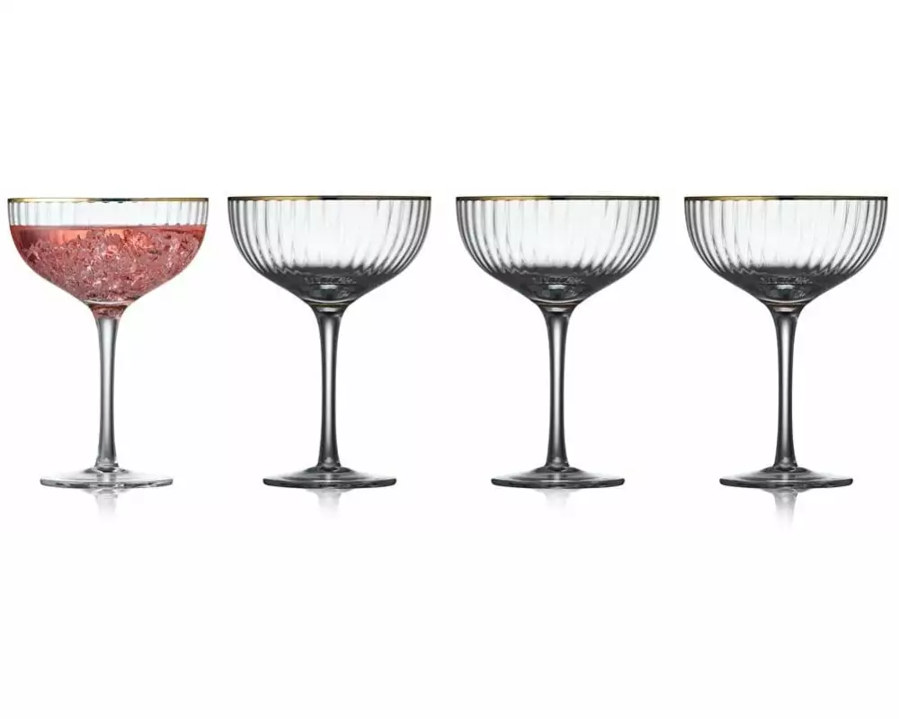 Lyngby Cocktailglas Palermo Gold 4 Stück, 31.5 cl