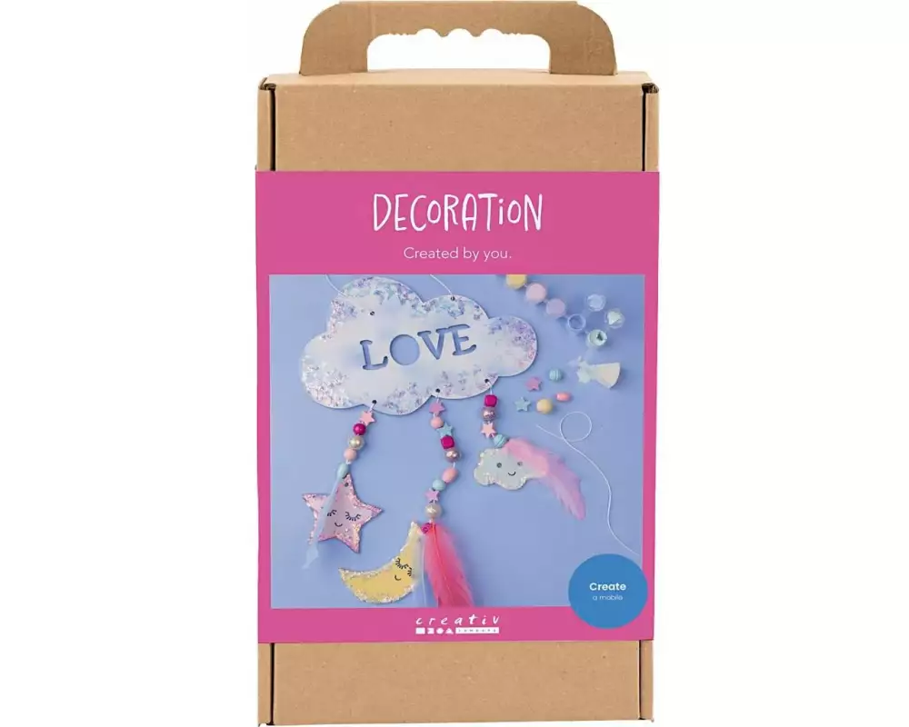 Creativ Company Bastelset - Dekoration, Glitter-Farben, Pastellfarben