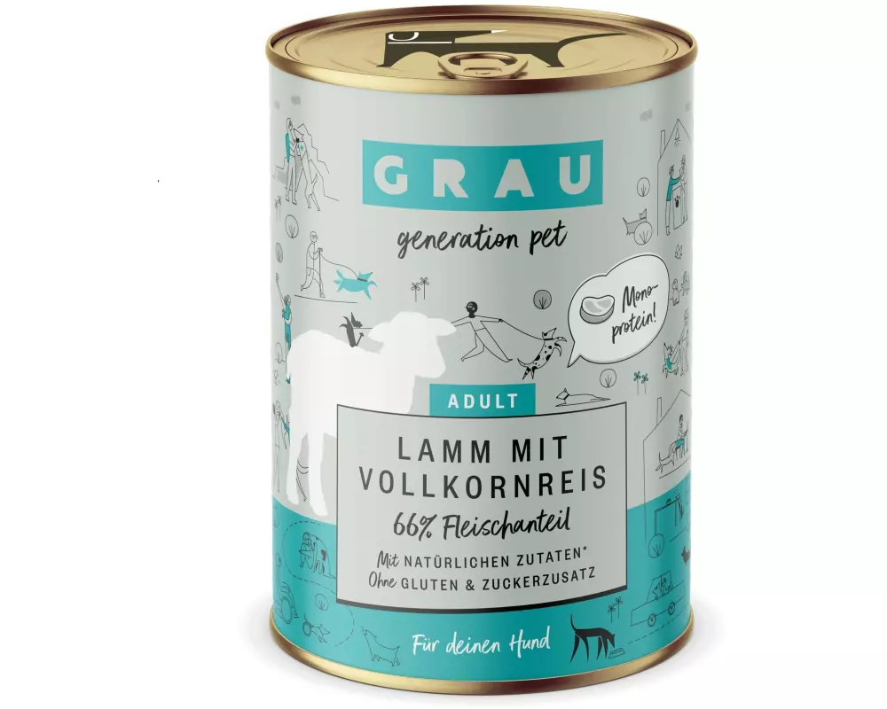 Grau Nassfutter Lamm und Vollkornreis 400 g