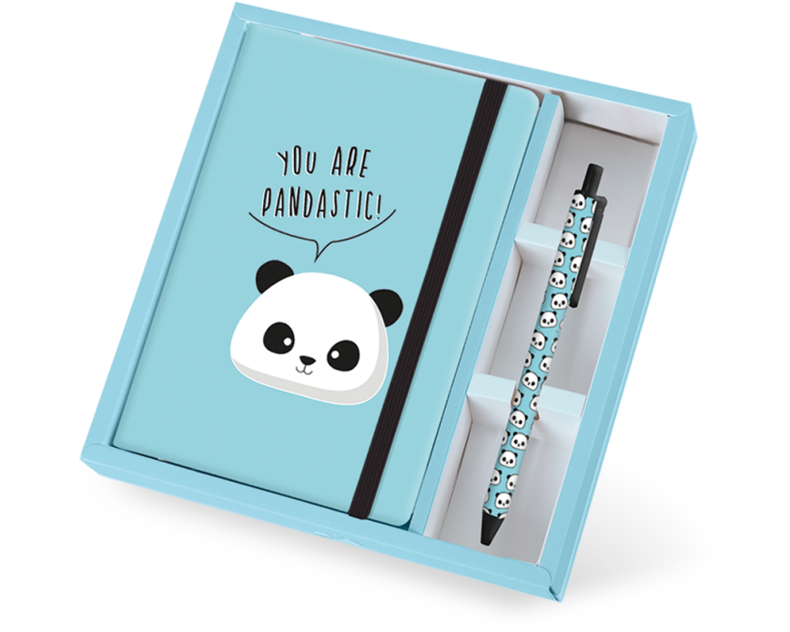 ROOST Notizbuch und Stift A5 XL1812 Panda
