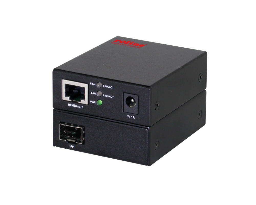 ROLINE 10/100/1000Base-T to Dual-speed Fiber Media Converter