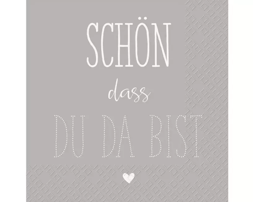 Stewo Papierservietten Dahoma 33 cm x 33 cm, 20 Stück, Grau