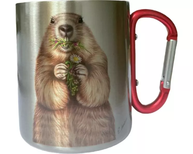 creanorm Edelstahl-Tasse Murmeltier 330ml