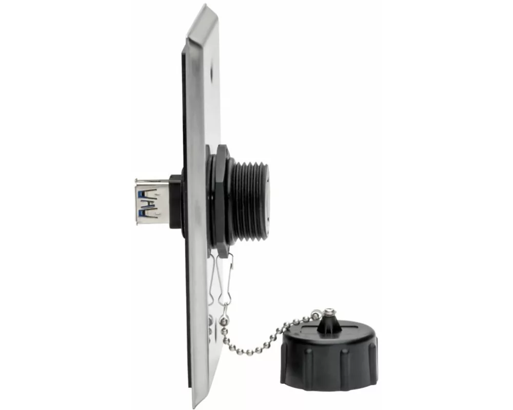 EATON TRIPPLITE USB 3.0, Coupler, SuperSpeed 3.0/3.1, Industrial - USB-A F/F, Shielded, IP68 Dust Cap, TAA