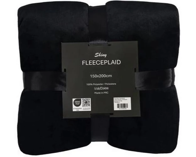 Flair Decke Shiny 150 x 200 cm, Schwarz