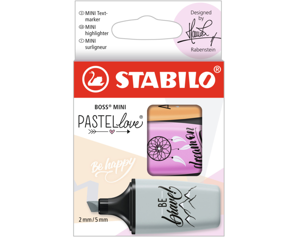 STABILO BOSS MINI Pastell 2.0 07/03-59 Etui 3 Stk.