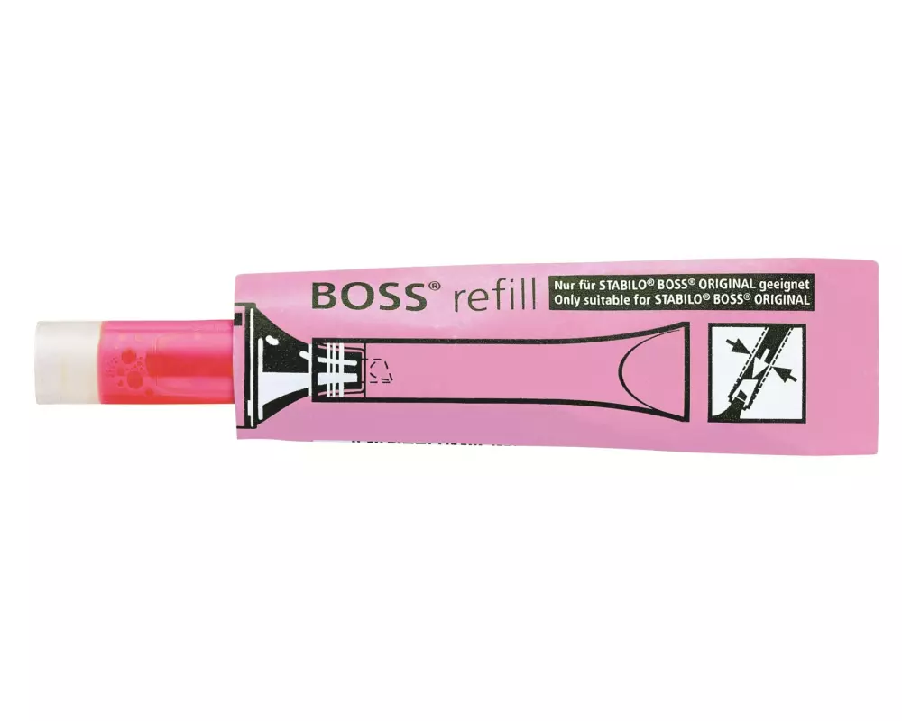 STABILO Leuchtmarker Boss Refill Neonpink, 20 Stück