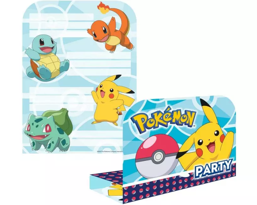 Amscan Einladungskarte Pokemon 8 Stück