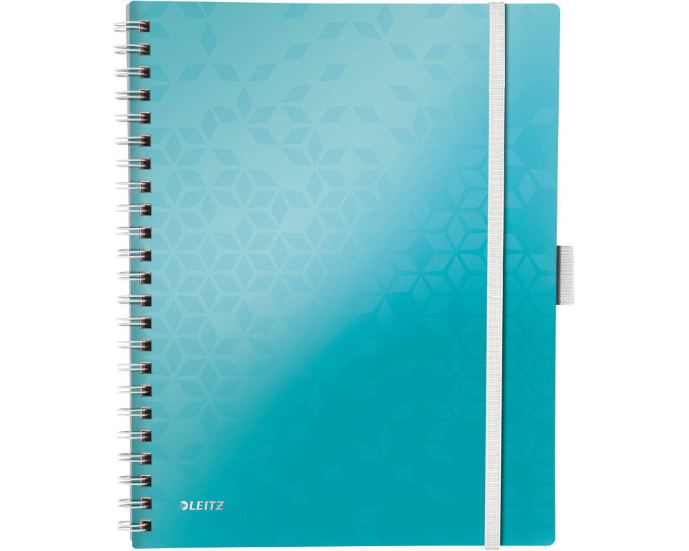 LEITZ Spiralbuch WOW A4 46440051 eisblau