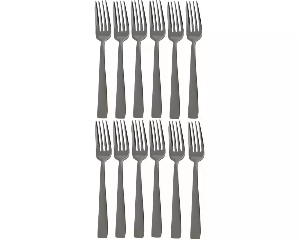 Sambonet Kuchengabel Flat 12 Stück, Schwarz