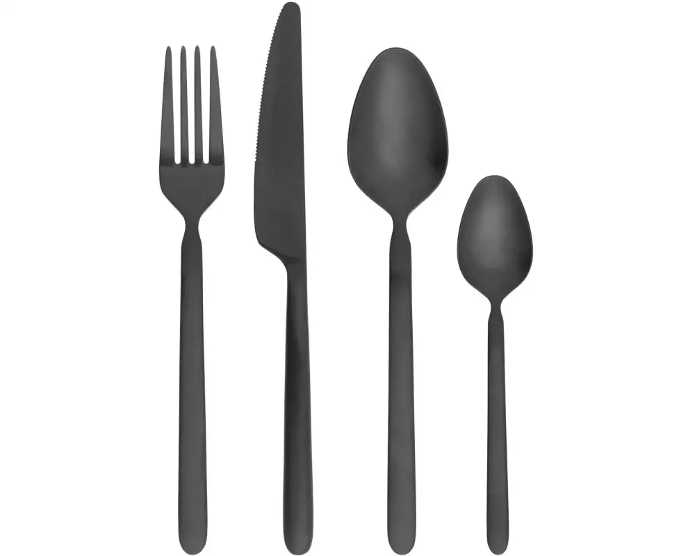 Blomus Besteck-Set Stella 16 Stück, Schwarz